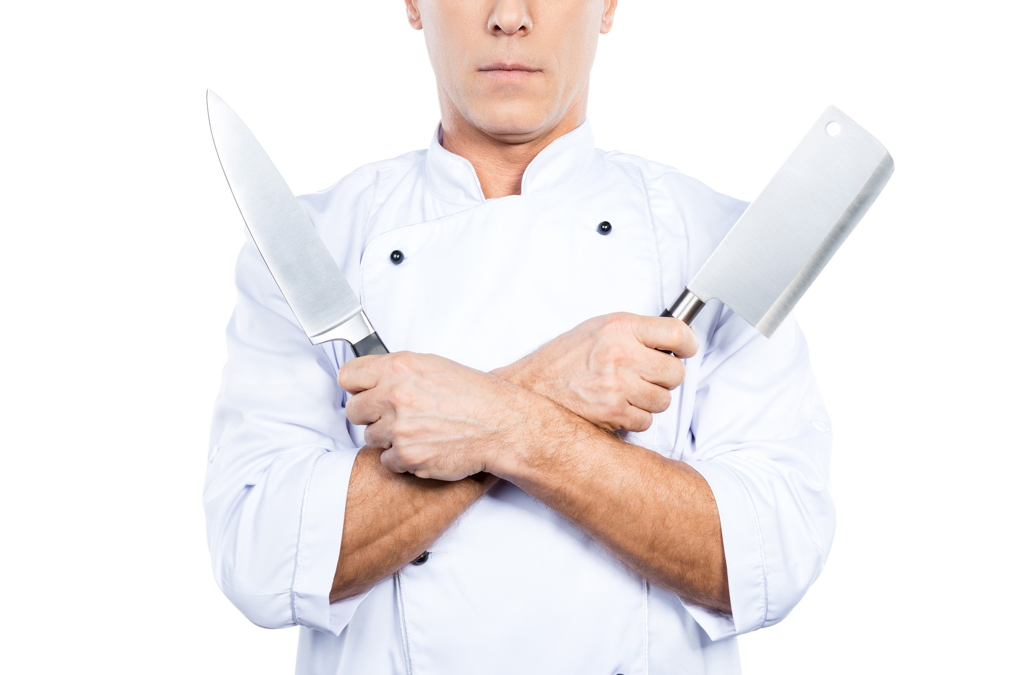 Chef online che dimostra una tecnica di taglio